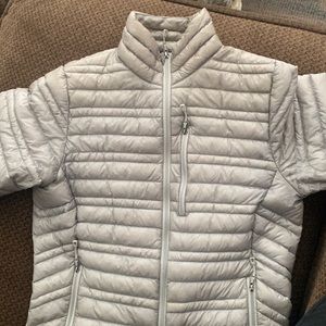 Silver Patagonia puffy.